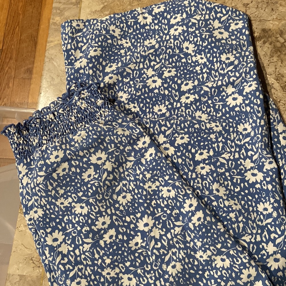 Beneath the Sun, Blue Floral Print Two Piece - Picture 2 of 3